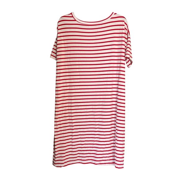 Sonnet James Red White Striped Play Dress SZ L - Picture 2 of 9